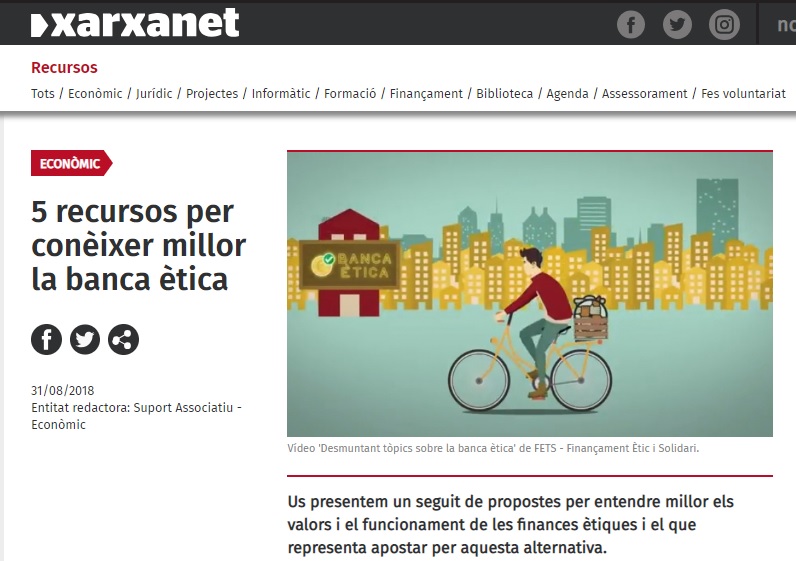 xarxanet 5 recursos banca etica